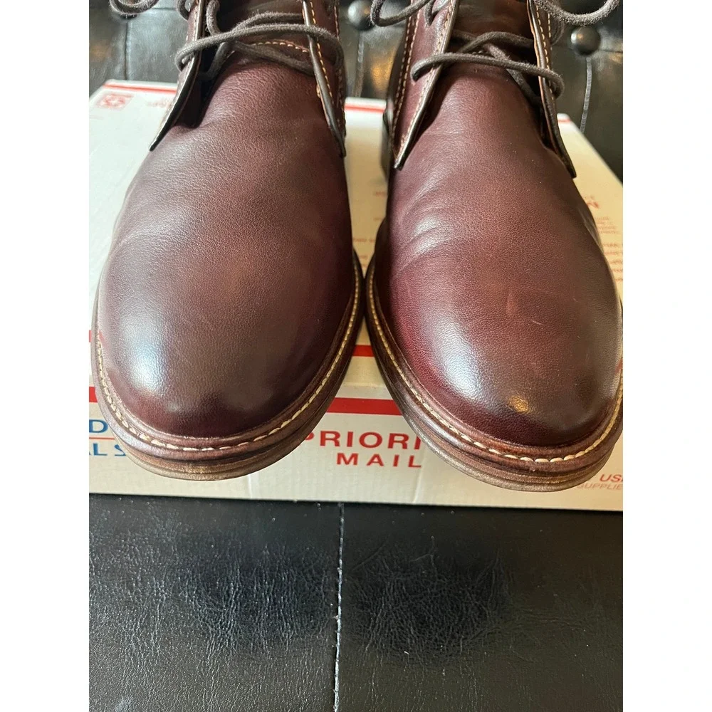 Johnston‎ & Murphy Mahogany Leather Wingtip Chukka Boots